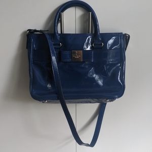 Patent royal blue Kate Spade bag